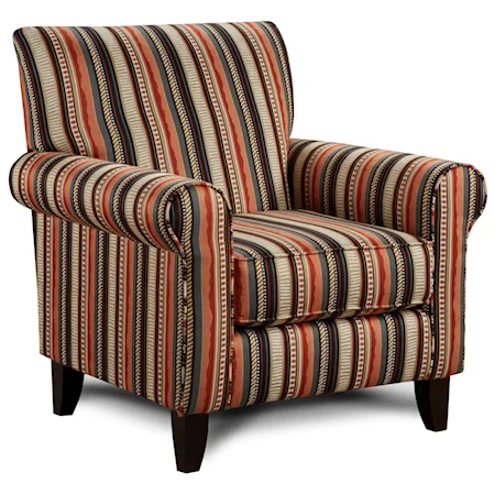 Print Fabric Accent Chair